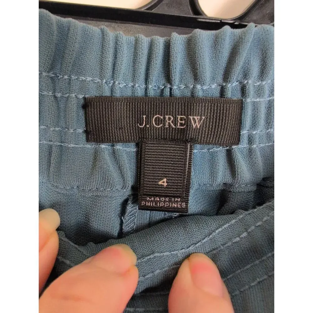 J.Crew blue pull on athletic shorts Size 4 Casual Comfort Minimal Summer Staple